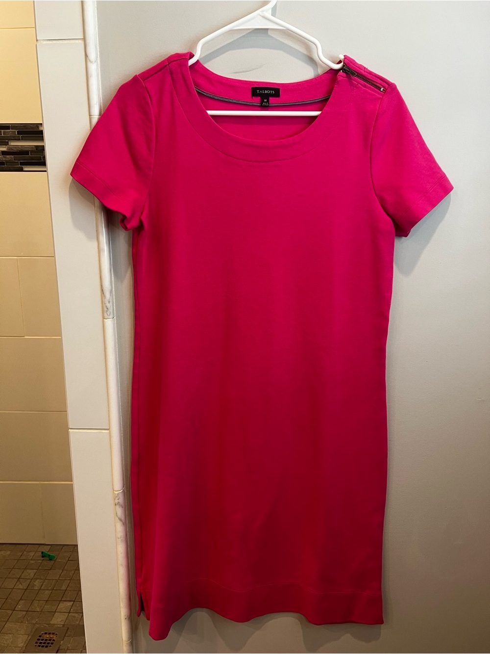Talbots cotton dress with zipper detail
